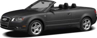 Side view of a convertible with alloy wheels and three headrests