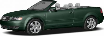 Side view of green convertible with open roof and visible seats