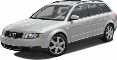 Silver estate car with sporty wheels and roof rails
