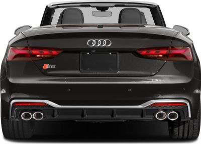 Rear view of convertible with quad exhaust and LED taillights