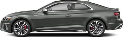 Sporty coupe side view with alloy wheels and aerodynamic profile