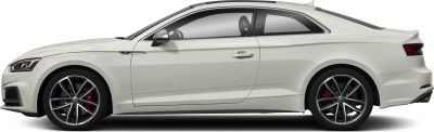 Side profile of a sleek sports coupe with alloy wheels and red brake calipers