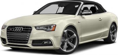 Front angle of a luxury convertible with LED headlights and distinctive grille.