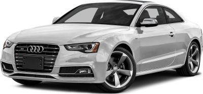 Front-side view of a silver coupe with LED headlights and sporty alloy wheels