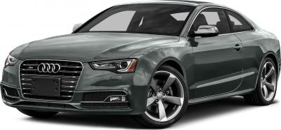 Front and side view of a sport coupe with distinctive grille and alloy wheels