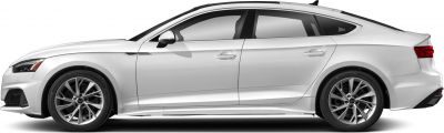 Sleek white sedan side profile with alloy wheels