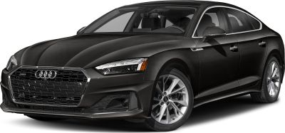 Front grille and LED headlights of a modern sedan