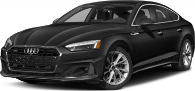 front grille and aerodynamic five-door coupe profile