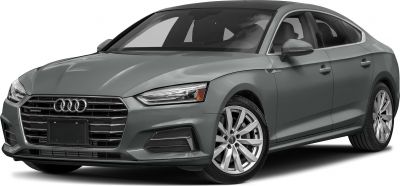 LED headlights and front grille of a sleek sedan