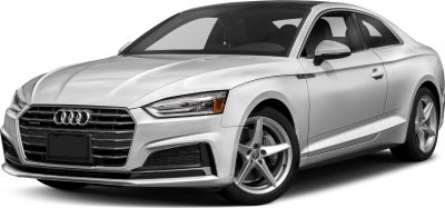 Front view showing LED headlight and five-spoke alloy wheel of a luxury coupe.