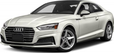Front and side view with sleek headlights and grille