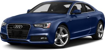 Front three-quarter view of a sporty coupe with LED headlights and silver alloy wheels