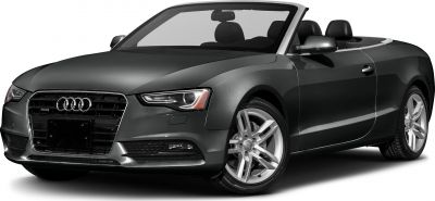 Convertible front angle with LED headlights and alloy wheels