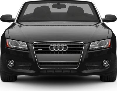 Front view showing grille, headlights, and fog lights of a convertible.