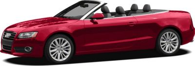 Red two-door convertible with alloy wheels and sporty design