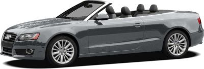 Sleek convertible side profile with four seats and alloy wheels