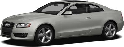 Silver 2-door coupe with alloy wheels and LED headlights