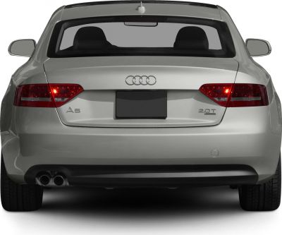 Rear view with LED taillights and dual exhaust pipes