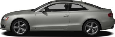 Sleek two-door coupe side profile with aerodynamic design