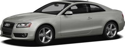 Side profile of a sleek two-door coupe with alloy wheels and tinted windows