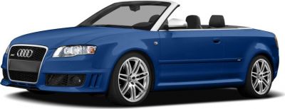 Blue convertible sports coupe with sleek aerodynamic lines and alloy wheels
