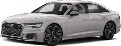 Luxury sedan with aggressive grille and LED headlights