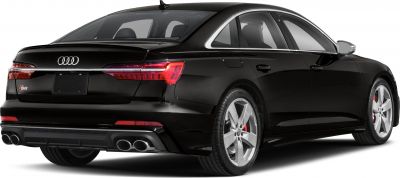 Rear-side view with quad exhaust pipes and sporty alloy wheels