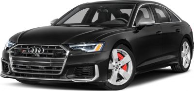 Front grille and red brake calipers on luxury sports sedan