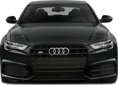 Aggressive grille and sharp LED headlights front view