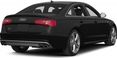 Rear view of Audi S6 with quad exhaust and sleek taillights