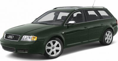 Green estate with distinct Audi S6 Avant wagon styling and silver alloy wheels