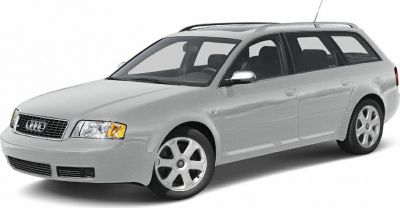 Silver station wagon with distinctive front and side views