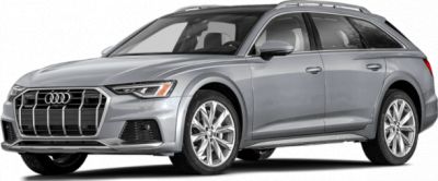 Silver metallic station wagon with roof rails and alloy wheels front angle.
