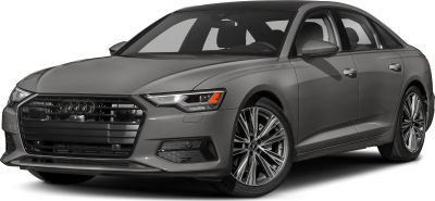 Front angled view of sedan with LED headlights and alloy wheels