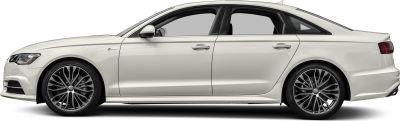 Side profile of sedan with sleek body and alloy wheels
