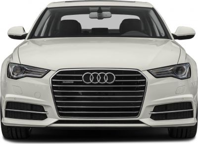 Close-up front grille and headlights view