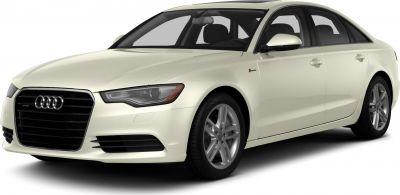 Front and side view of sedan with sleek headlights and alloy wheels