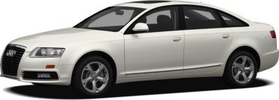 White sedan side and front view with alloy wheels and clean lines