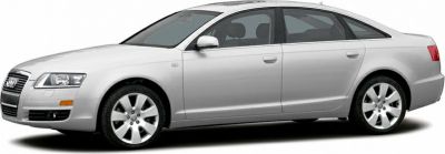 Silver sedan with sleek side profile and alloy wheels