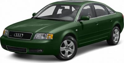 Front-side view of a mid-2000s four-door sedan with distinct grille and headlights