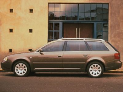 Side profile of an estate car with roof rails and alloy wheels