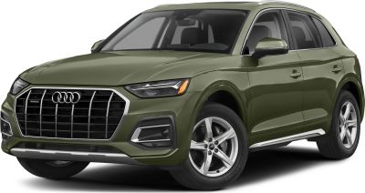 Bold front grille and sharp LED headlights on SUV front