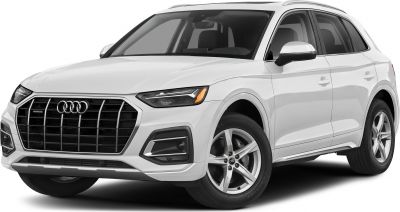 SUV front and side view with LED headlights and black grille