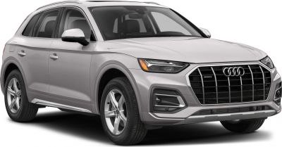 Front grille and LED headlights of a modern SUV
