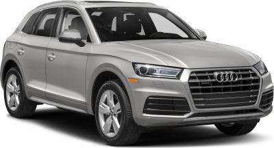 Front side SUV view with LED headlights and prominent grille