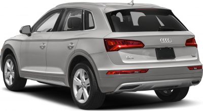 Rear and side profile of an SUV with distinct tail lights and alloy wheels