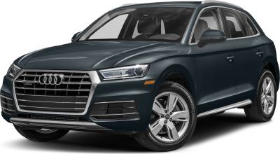 Front angled view with LED headlights and multi-bar grille
