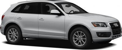 Side and front view of an SUV with alloy wheels and tinted windows