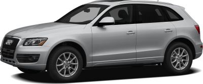 Silver SUV side view with prominent front grille and alloy wheels