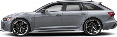 Side profile of a sports wagon with distinctive alloy wheels